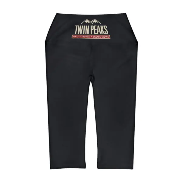 Black leggings with Twin Peaks logo design.