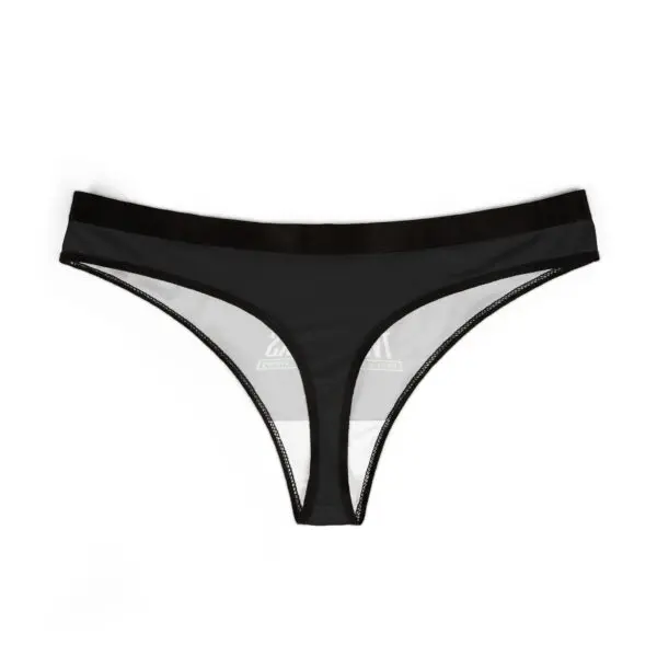 Black and white women's bikini-style underwear.