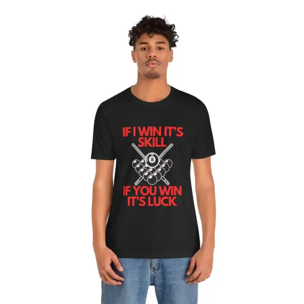 Man wearing a humorous black t-shirt.