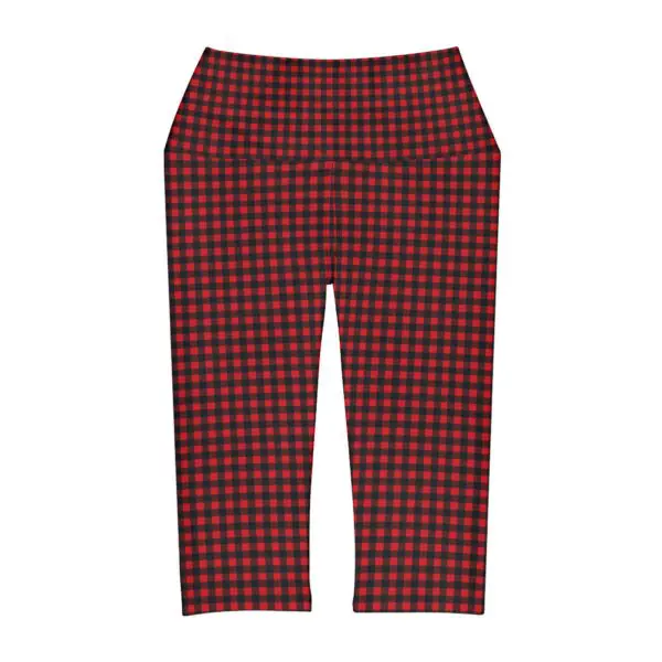 Red and black checkered leggings.