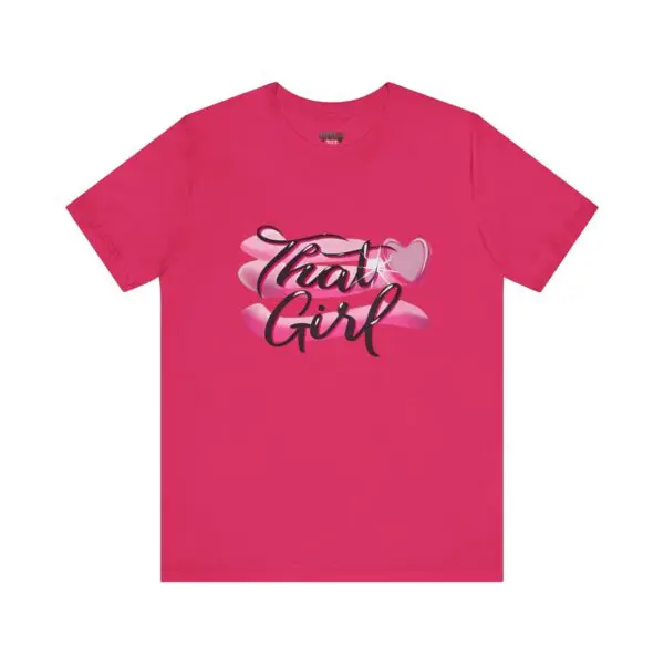 Pink t-shirt with "That Girl" design.