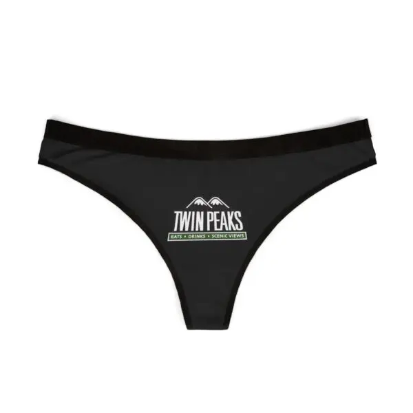 Black underwear with Twin Peaks logo.
