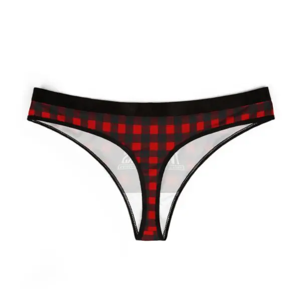 Red and black checkered women's underwear.