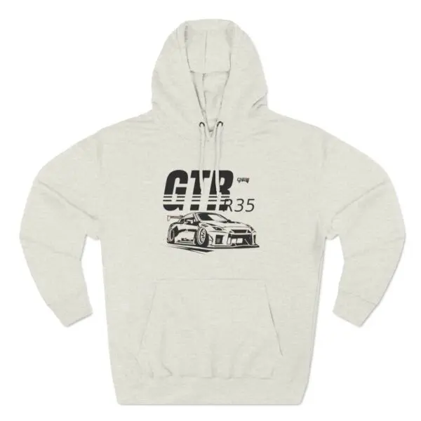 Hoodie with GTR R35 car graphic.