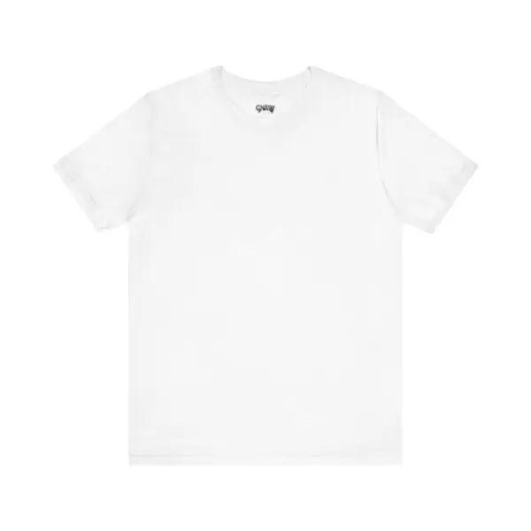 White short-sleeve t-shirt on white background.