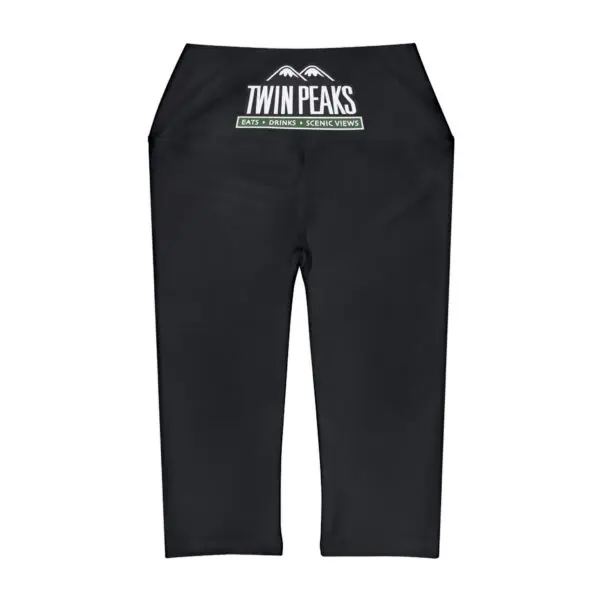 Black leggings with "Twin Peaks" logo.