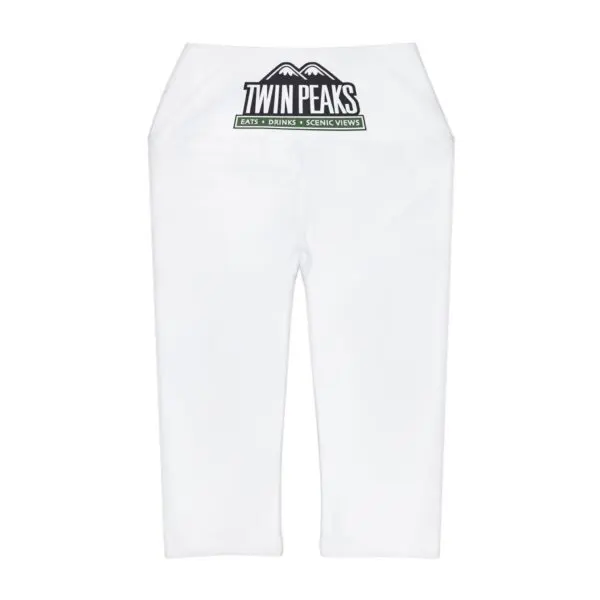 White leggings with Twin Peaks logo design.